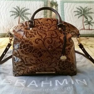 SALE! Brahmin Large Duxbury Satchel Bronze Gatsby